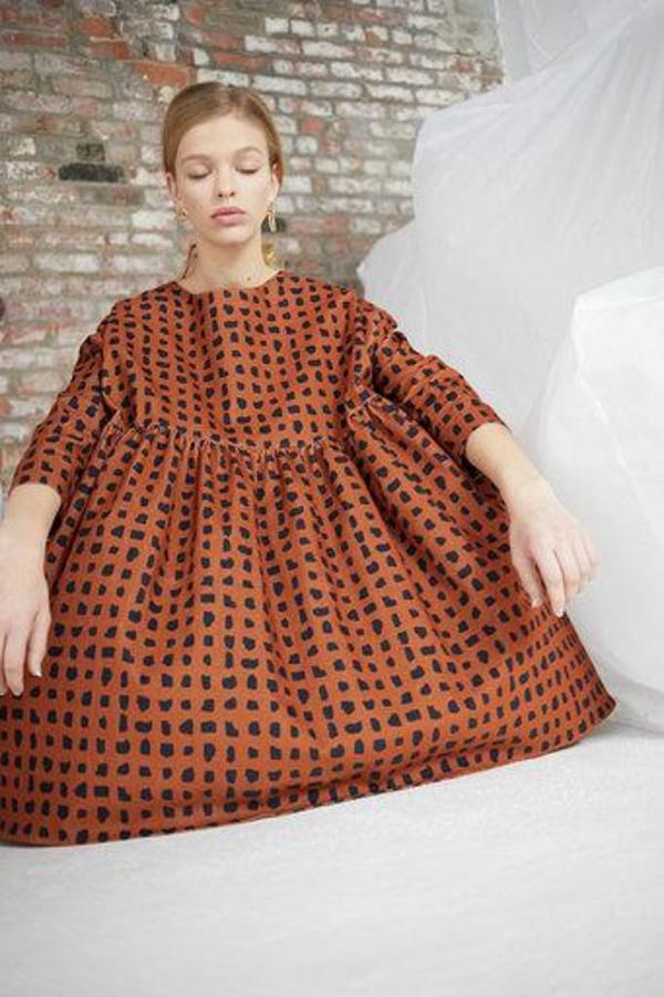 WHiT Sab Confetti Check Dress - Mocha WHiT Sab Confetti Check Dress - Mocha