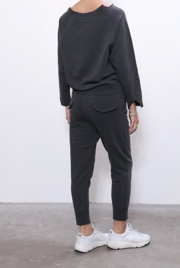 Nili Lotan Luka Scoop Neck Sweatshirt - Gunmetal Nili Lotan Luka Scoop Neck Sweatshirt - Gunmetal