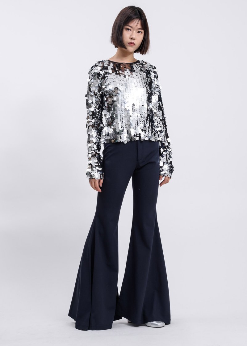 Sunnei Silver Sequin T-Shirt