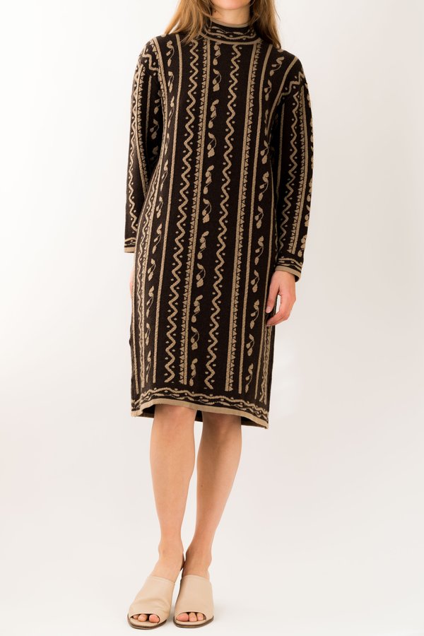 Backtalk PDX Vintage Knit Pattern Dress Backtalk PDX Vintage Knit Pattern Dress