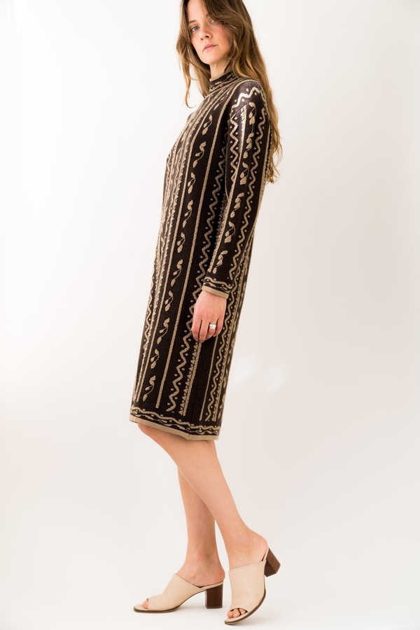 Backtalk PDX Vintage Knit Pattern Dress Backtalk PDX Vintage Knit Pattern Dress
