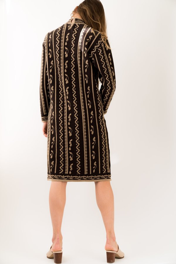 Backtalk PDX Vintage Knit Pattern Dress Backtalk PDX Vintage Knit Pattern Dress