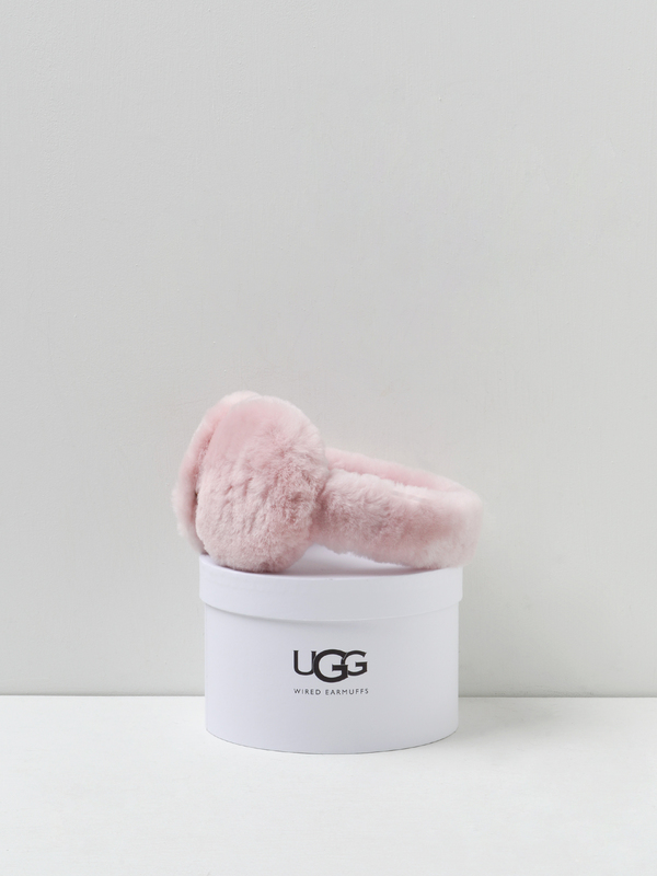 New Authentic Gucci GG Logo Shearling Ear Muffs Pink Size XS GUCCI Lorella Embellished Ear Muffs Pink – REAWAKE main image 3