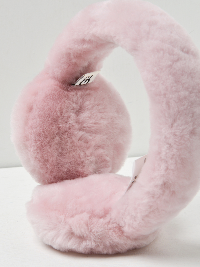 UGG EXPOSED SHEEPSKIN TECH EARMUFF - PINK CRYSTAL | Garmentory display picture 1