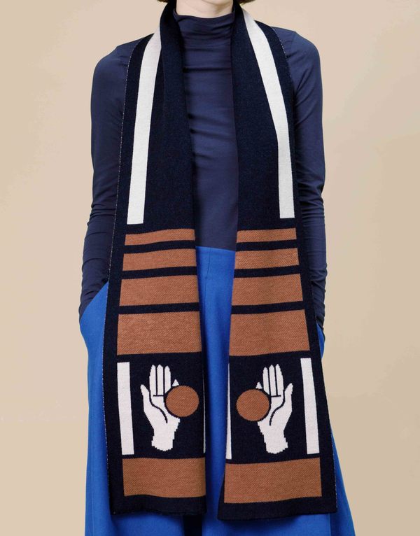 Matter Matters Gallery CHANCE Knit Scarf - Brown Matter Matters Gallery CHANCE Knit Scarf - Brown