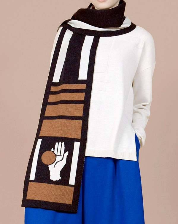 Matter Matters Gallery CHANCE Knit Scarf - Brown Matter Matters Gallery CHANCE Knit Scarf - Brown