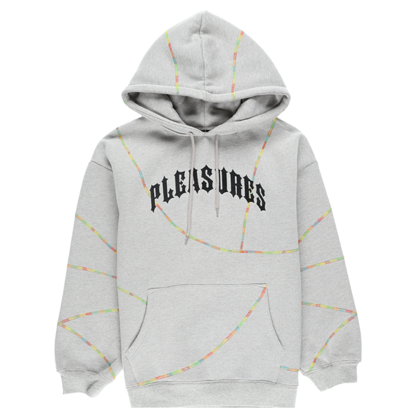 PLEASURES Destroyer Contrast Stitch Hoodie - Grey | Garmentory