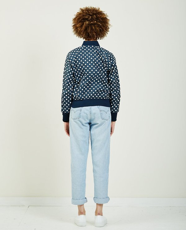 Comme des Garçons POLKA DOTS BOMBER JACKET - NAVY | Garmentory