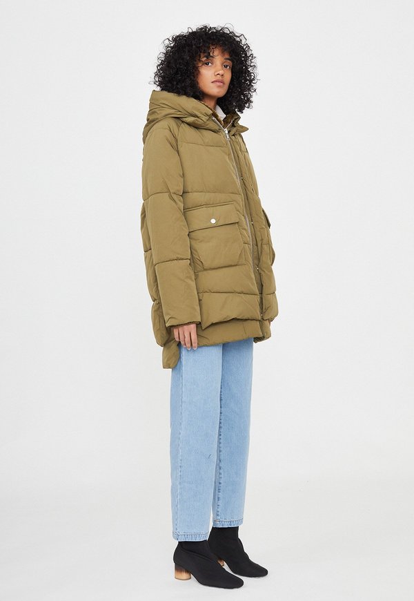 embassy of bricks and logs lyndon puffer jacket pale olive