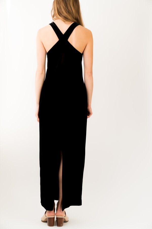 Backtalk PDX Vintage Velvet Holiday Evening Dress - Black Backtalk PDX Vintage Velvet Holiday Evening Dress - Black