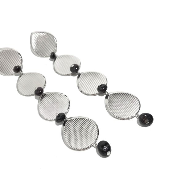 PAR ICI Leaf Drop Dangles - RHODIUM PLATE PAR ICI Leaf Drop Dangles - RHODIUM PLATE