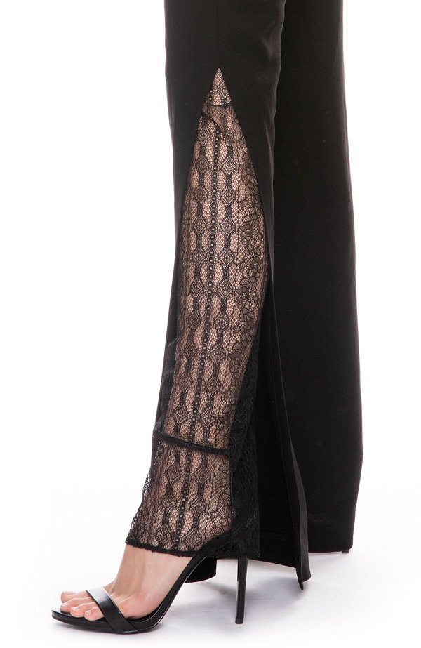 Jonathan Simkhai Sateen Lingerie Lace Jumpsuit - black Jonathan Simkhai Sateen Lingerie Lace Jumpsuit - black