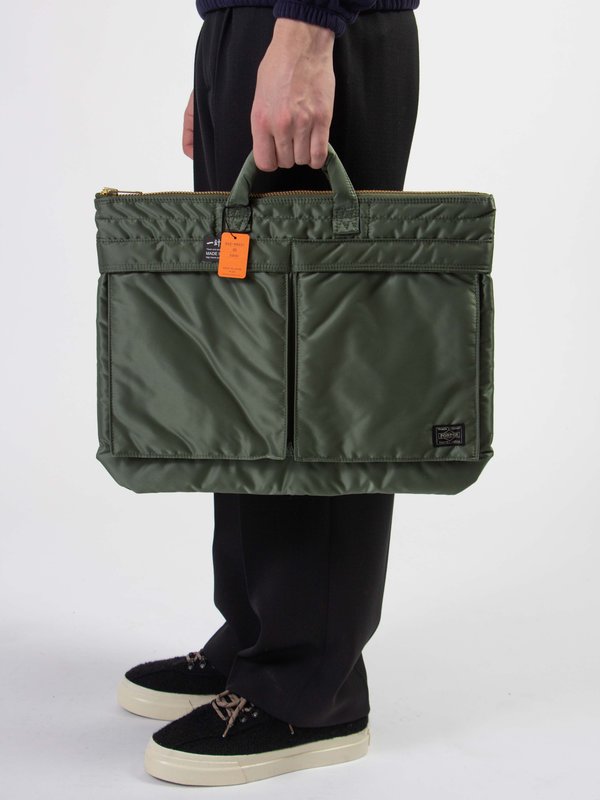 Porter Tanker nylon Brief Case - Sage Porter Tanker nylon Brief Case - Sage