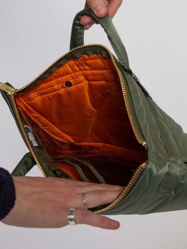 Porter Tanker nylon Brief Case - Sage Porter Tanker nylon Brief Case - Sage
