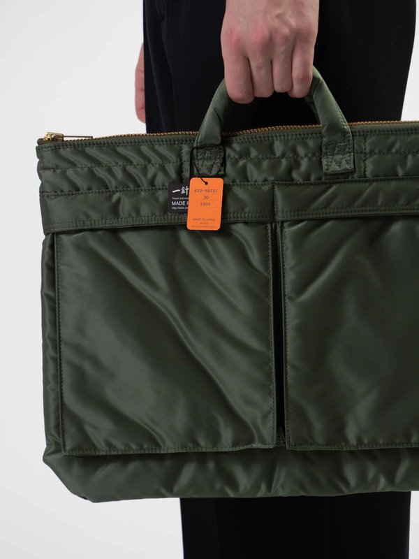 Porter Tanker nylon Brief Case - Sage Porter Tanker nylon Brief Case - Sage