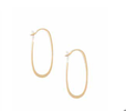 Melissa Joy Manning Elliptical Hoops - Gold  - Thumbnail 1