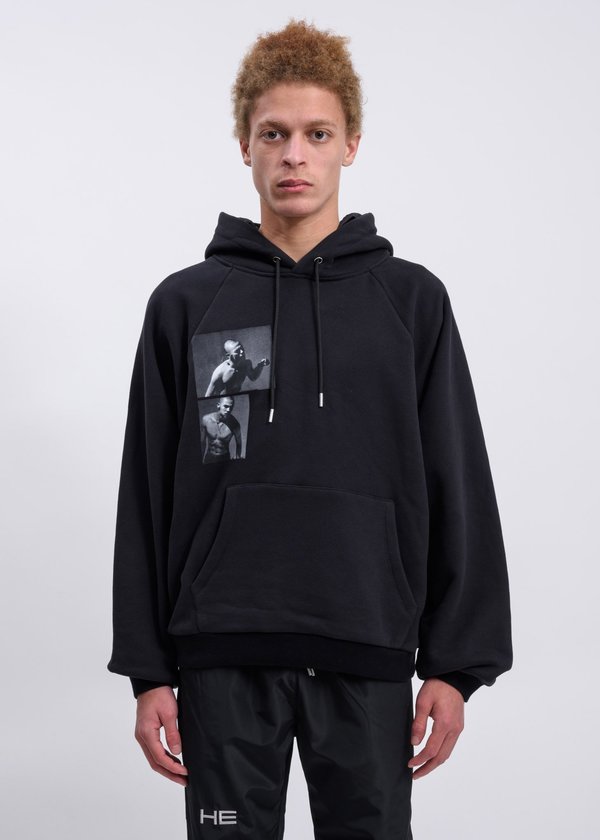 Heliot Emil Raglan Hoodie - Black | Garmentory