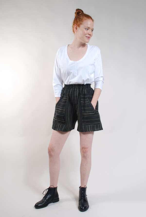 Built by Wendy Boxers - Black/Olive Stripe Built by Wendy Boxers - Black/Olive Stripe