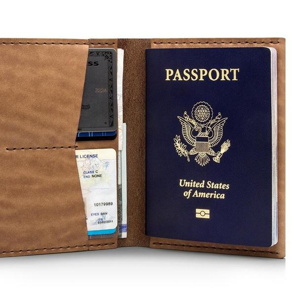 Ezra Arthur No. 5 Passport Wallet - Whiskey Ezra Arthur No. 5 Passport Wallet - Whiskey