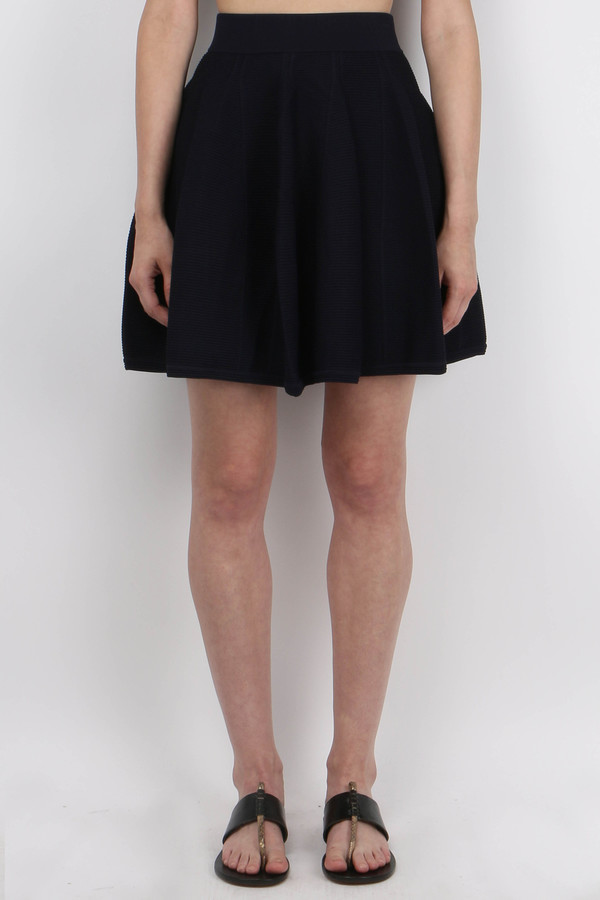 Jonathan Simkhai Flare Skirt - Navy