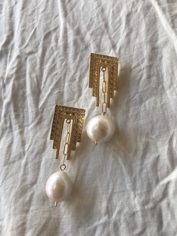 BEFORE MARCH Deco earrings - ivory BEFORE MARCH Deco earrings - ivory