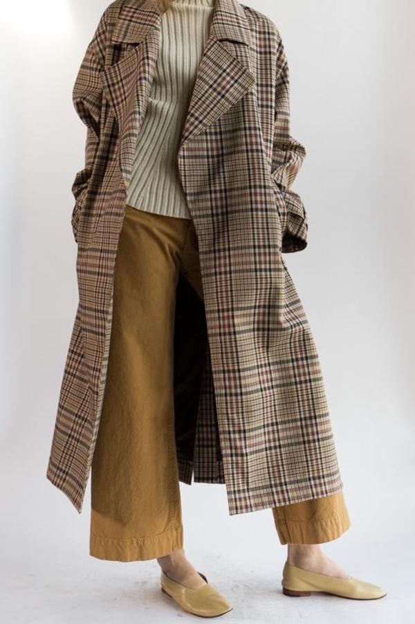 Nomia Oversize Trench - Tan Multi Plaid Nomia Oversize Trench - Tan Multi Plaid