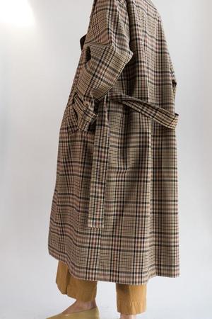 Nomia Oversize Trench - Tan Multi Plaid Nomia Oversize Trench - Tan Multi Plaid
