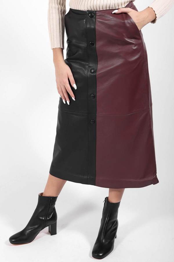 Stand Studio Nata Skirt - Black/Plum Stand Studio Nata Skirt - Black/Plum