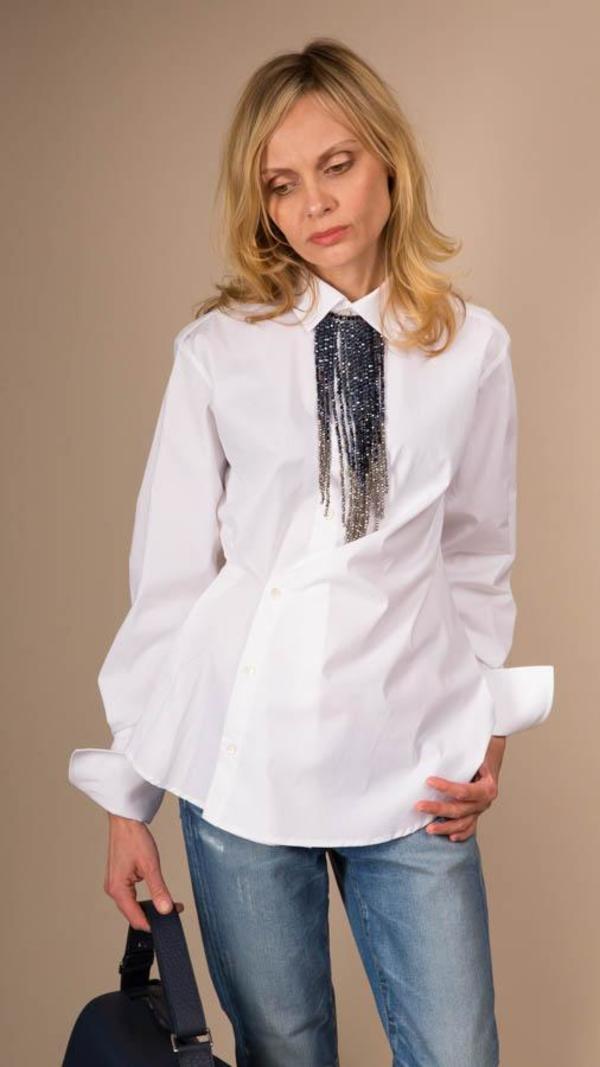 Palmer Harding Fractured Shirt - White Poplin Palmer Harding Fractured Shirt - White Poplin