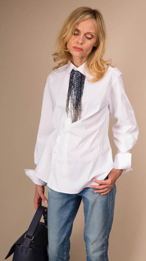 Palmer Harding Fractured Shirt - White Poplin Palmer Harding Fractured Shirt - White Poplin