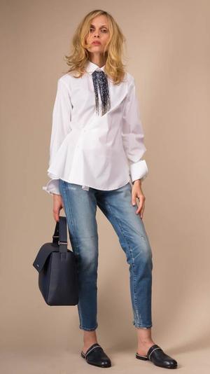 Palmer Harding Fractured Shirt - White Poplin Palmer Harding Fractured Shirt - White Poplin