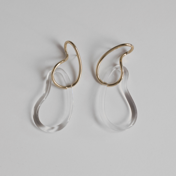 Annika Inez Endless Glassy Earrings - Gold/Glass | Garmentory
