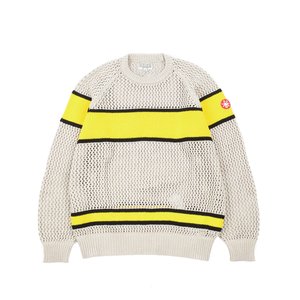 Cav Empt LINE LOOSE NET KNIT - BEIGE/YELLOW | Garmentory