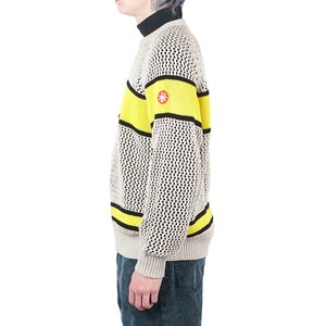 Cav Empt LINE LOOSE NET KNIT - BEIGE/YELLOW | Garmentory
