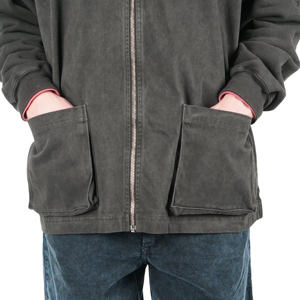 Cav Empt SWEAT SLEEVE OVERDYE ZIP JACKET - CHARCOAL | Garmentory
