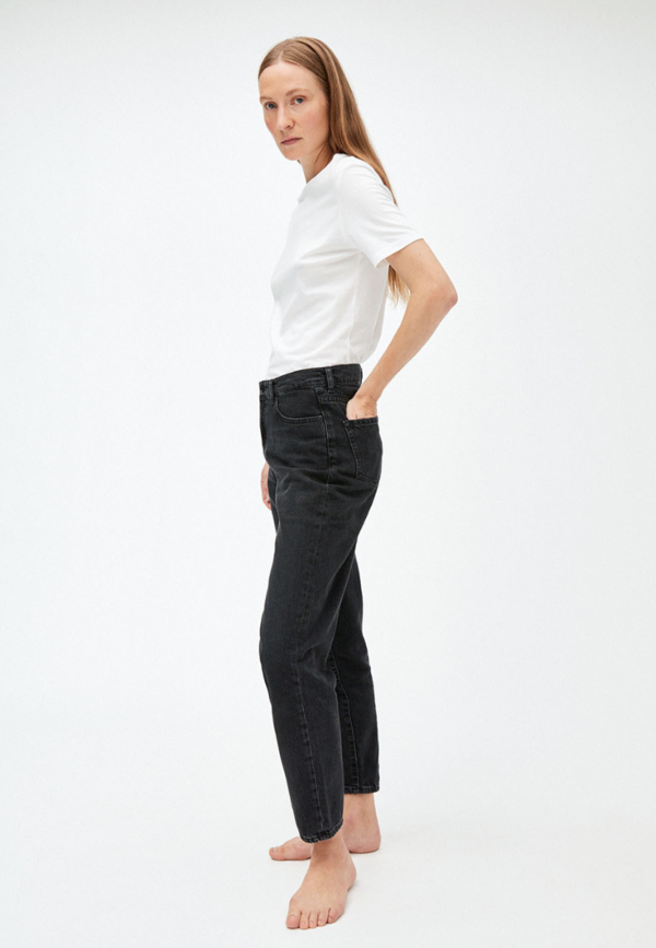 Armedangels Mairaa Mom Fit High Waist Denim - Washed Down Black Armedangels Mairaa Mom Fit High Waist Denim - Washed Down Black