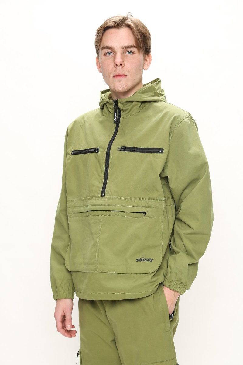 Stussy Big Pocket Anorak - Moss | Garmentory