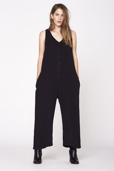 LACAUSA Wildflower Jumpsuit- Black LACAUSA Wildflower Jumpsuit- Black