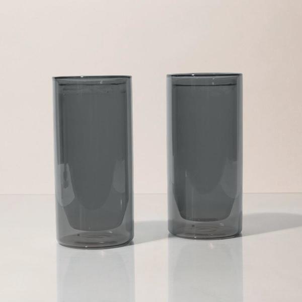 Yield Double Wall 16oz Glasses - Gray Yield Double Wall 16oz Glasses - Gray