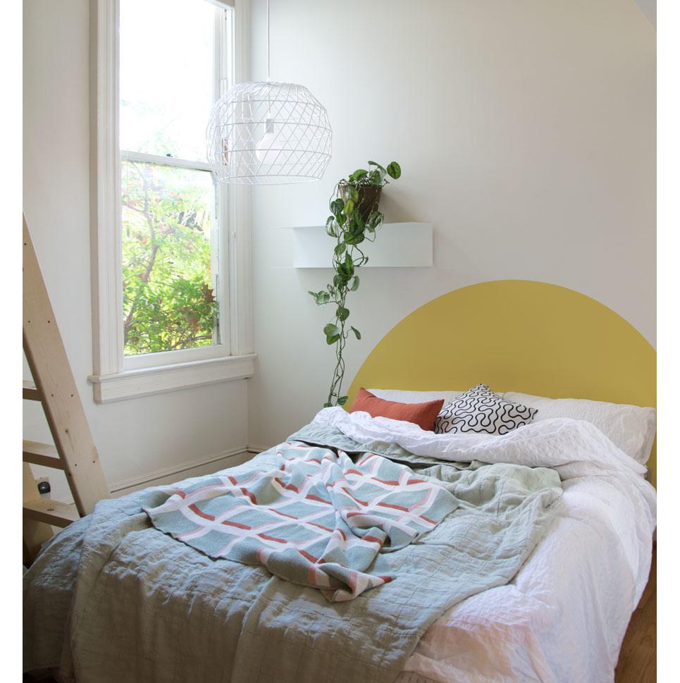 Happy Habitat Windowpane Knit Throw Blanket Pale Green/Blush