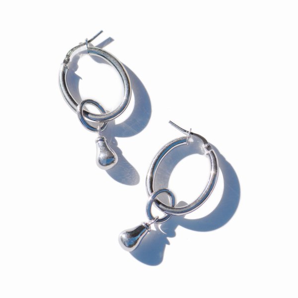 MING YU WANG Pear Drop Earrings - silver MING YU WANG Pear Drop Earrings - silver