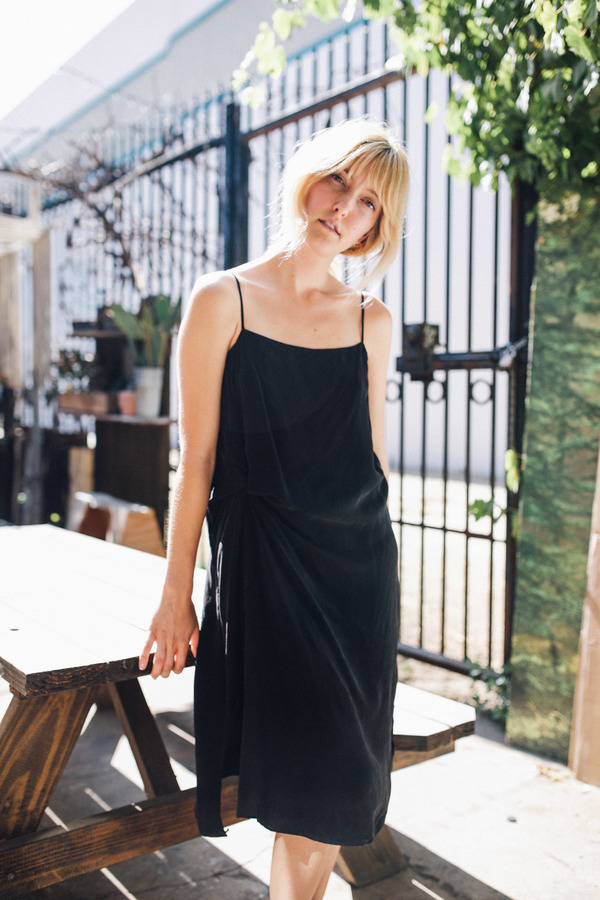 Objects Without Meaning Twist Lounge Dress, Black | Garmentory