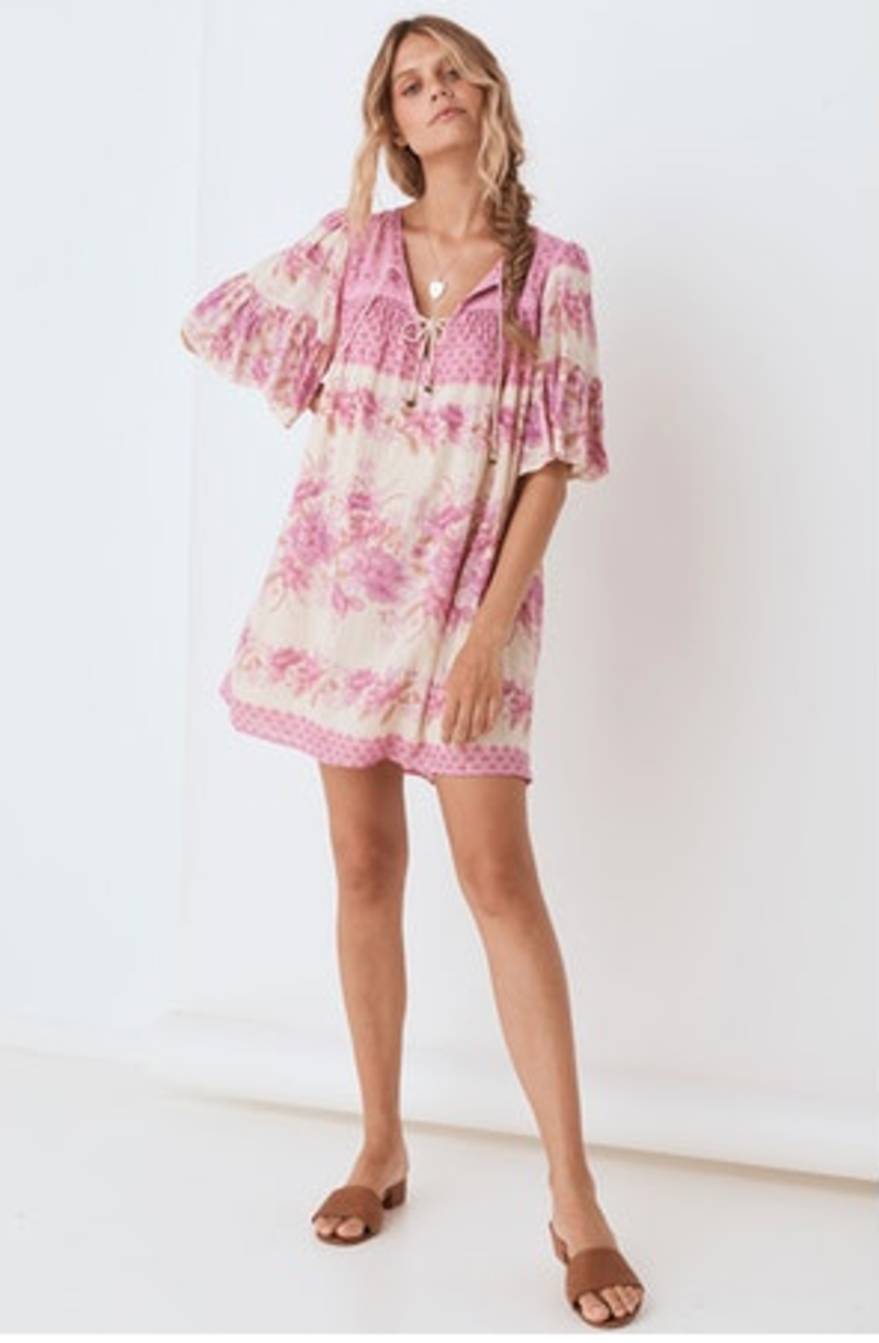 大きな取引 Collective Gypsy the & Spell Coco Tunic Sleeve Flutter Lei ワンピース