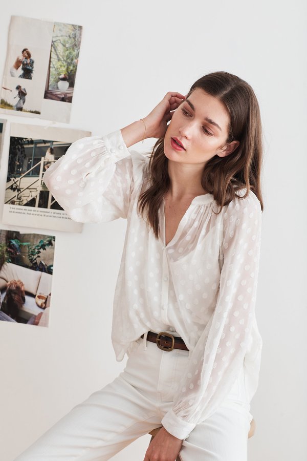 Velvet Helga Top - Cream Velvet Helga Top - Cream