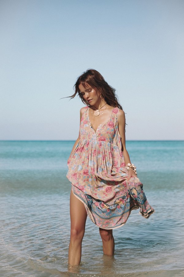 gypsy beach dress Hippie Gypsy Boho Long Beach Dress Maxi Cover Ups Beachwear – sunifty