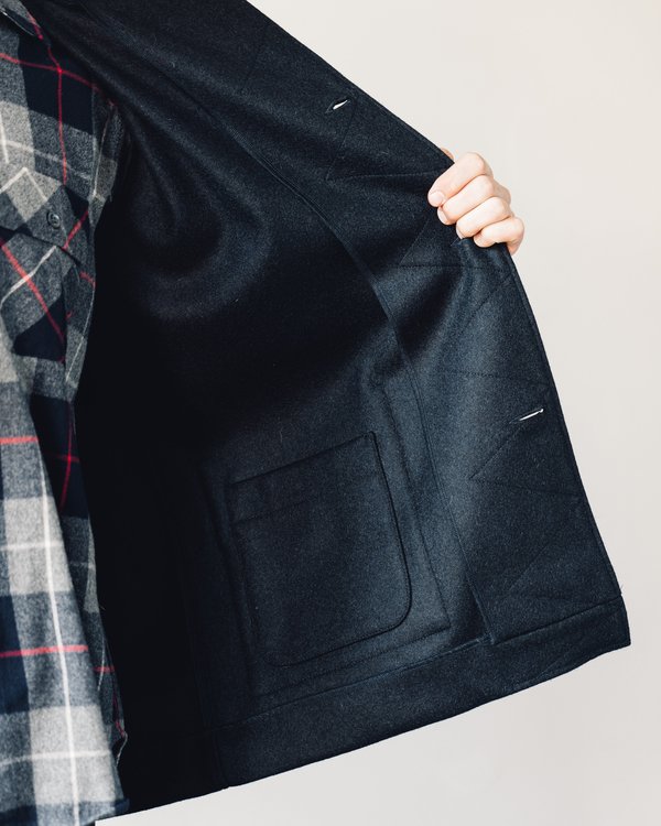 Arpenteur Kabig Coat - Navy | Garmentory