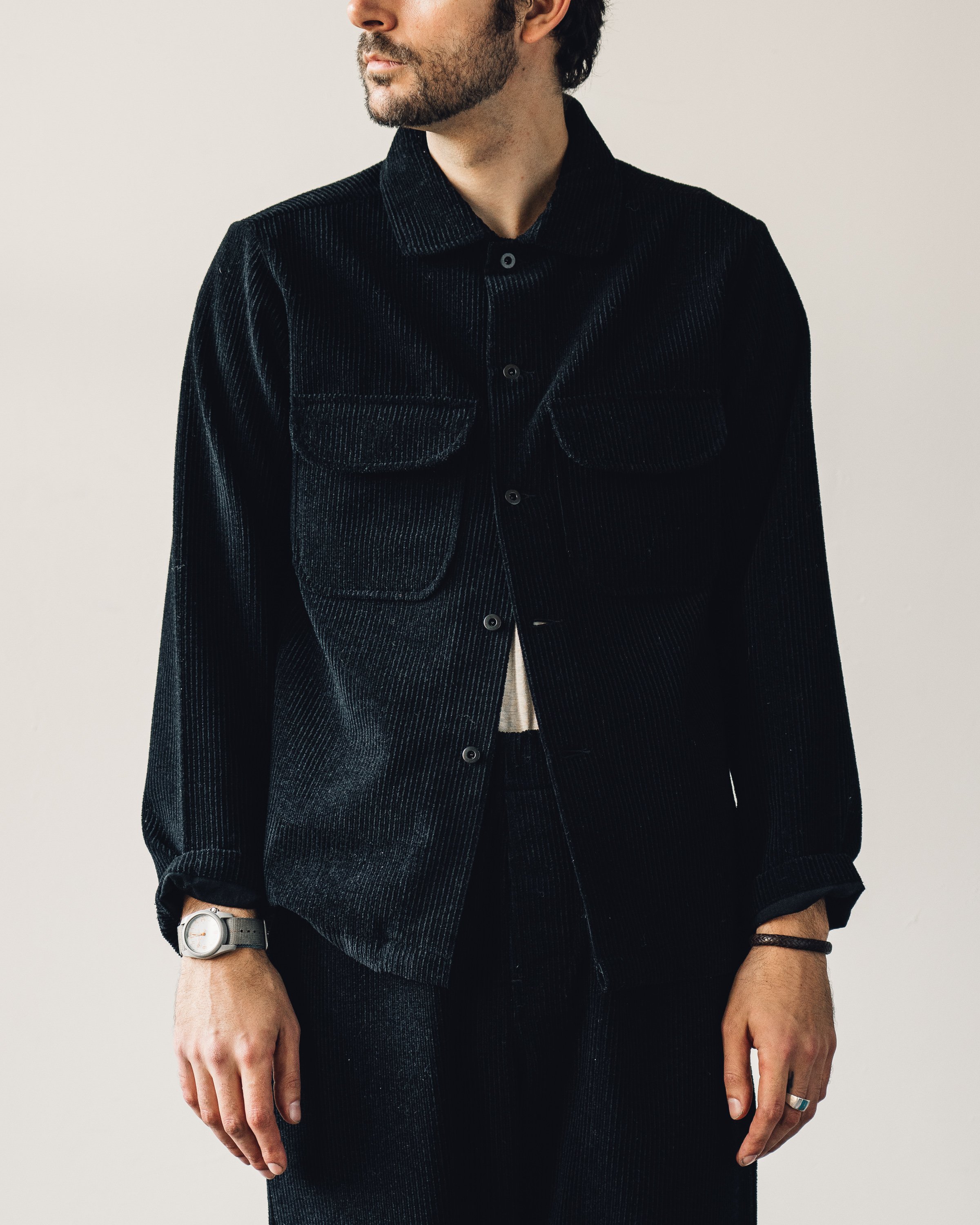 ジャケット・アウター evan kinori field shirt M black Evan Kinori Field Shirt, Black | Garmentory