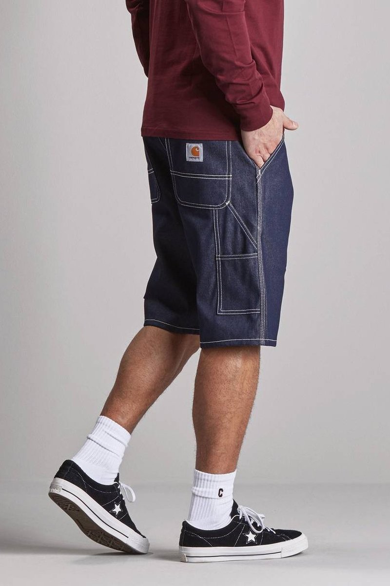 パンツ Carharrt wip ruck single knee short 30 CARHARTT WIP Ruck Single Knee Short - Blue Rigid | Garmentory
