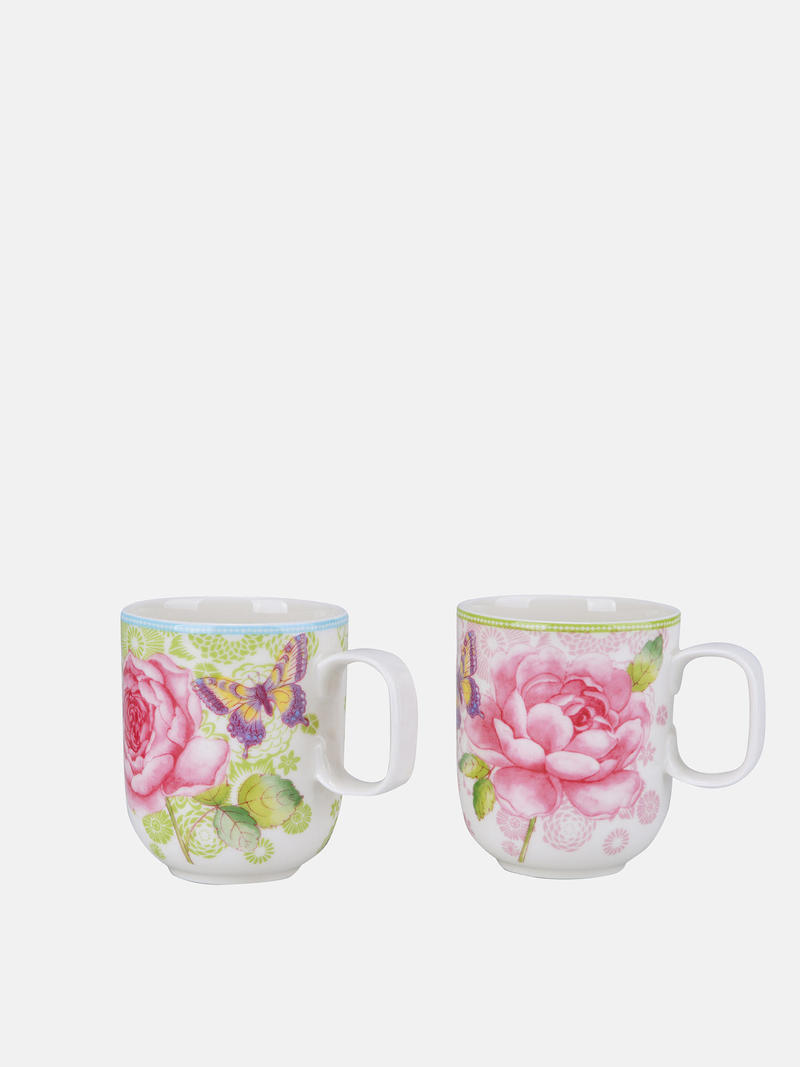 Rose Cottage Mug Set Of 2 | Garmentory