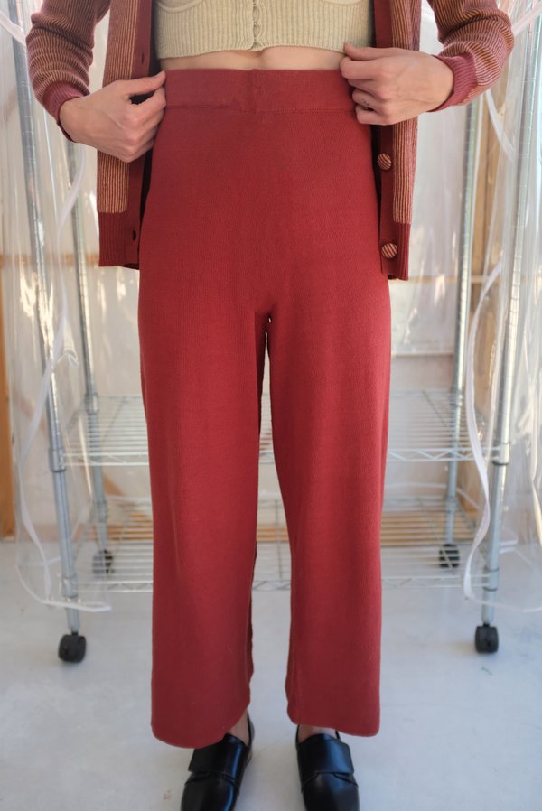Beklina Culotte Knit Trouser - Tomato Beklina Culotte Knit Trouser - Tomato